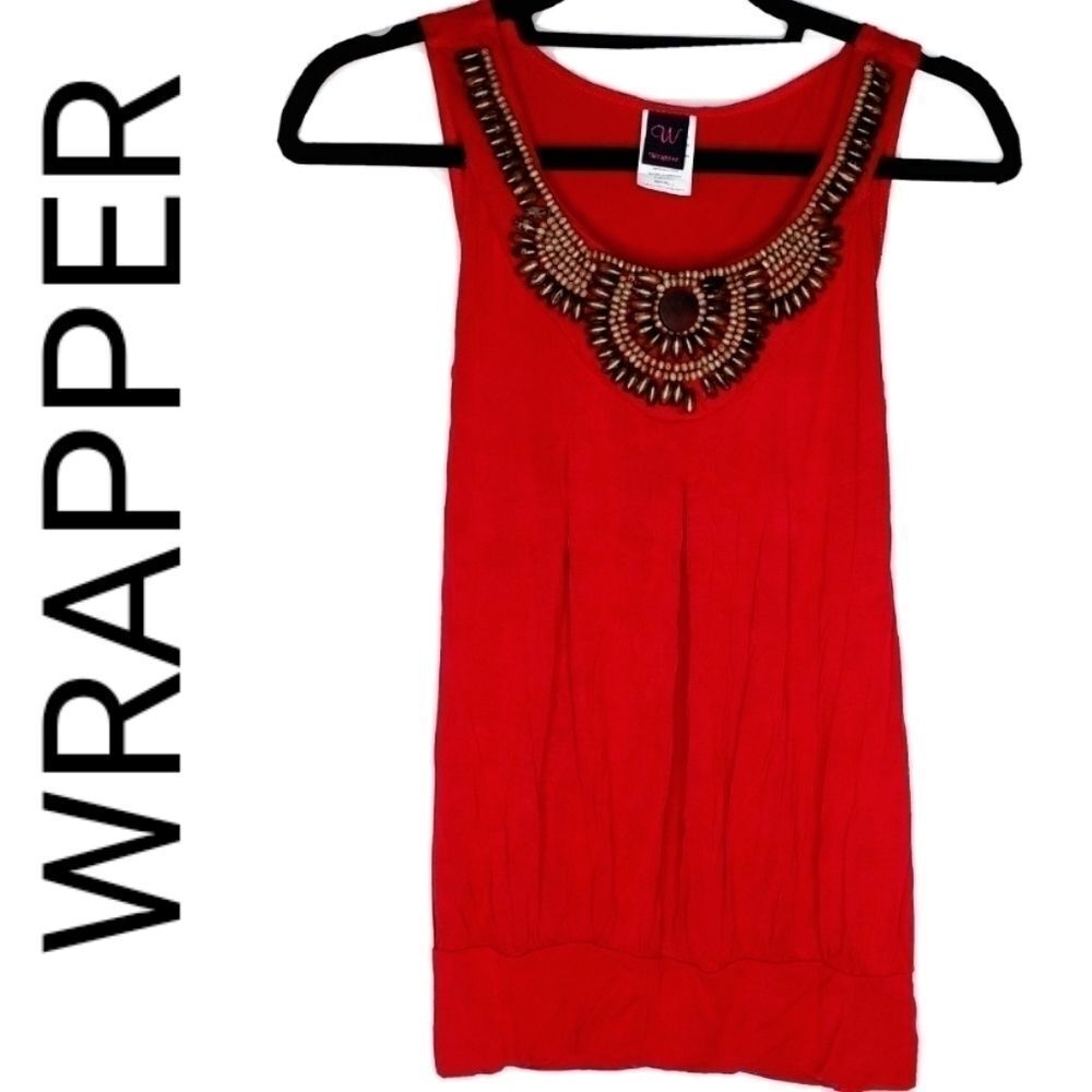Wrapper Blouse - Red - image 1
